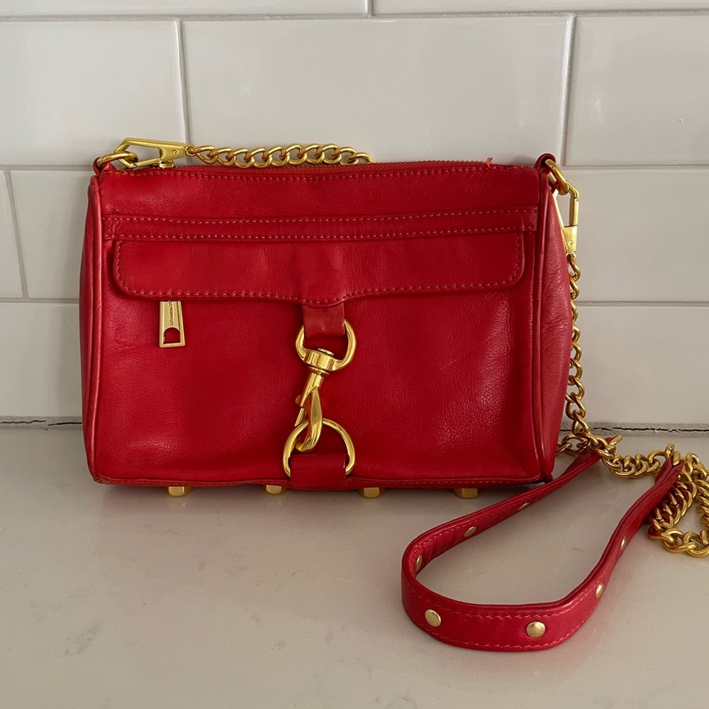 Rebecca Minkoff coral/gold crossbody purse